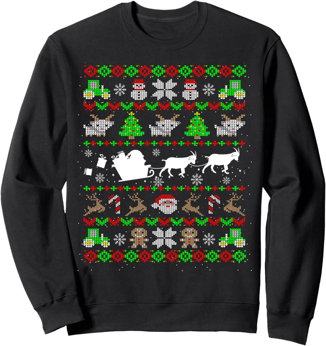 Ugly Christmas Ziegen Bauern Landwirte Geschenk Sweatshirt