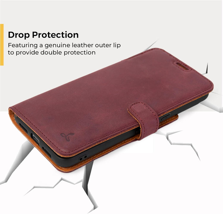 Snakehive Schutzhülle/Klapphülle echt Lederhülle mit Standfunktion, Handmade in Europa für Google Pi