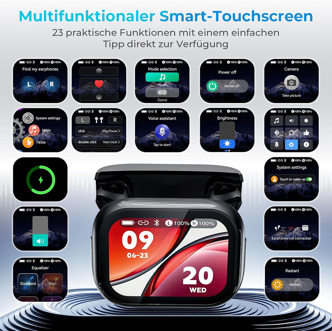 KI Übersetzer Kopfhörer, 3-in-1 Bluetooth 6.0 Übersetzungskopfhörer, 165 Sprachen &amp; 9 Modi, 48 h Akk