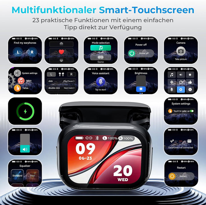 KI Übersetzer Kopfhörer, 3-in-1 Bluetooth 6.0 Übersetzungskopfhörer, 165 Sprachen &amp; 9 Modi, 48 h Akk