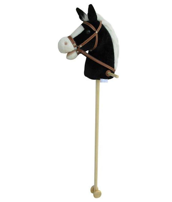 Sweety Toys 5093 Steckenpferd BLACKY super-süss, mit Funktion. Ohr drücken, Galopp und Pferdegewiehe