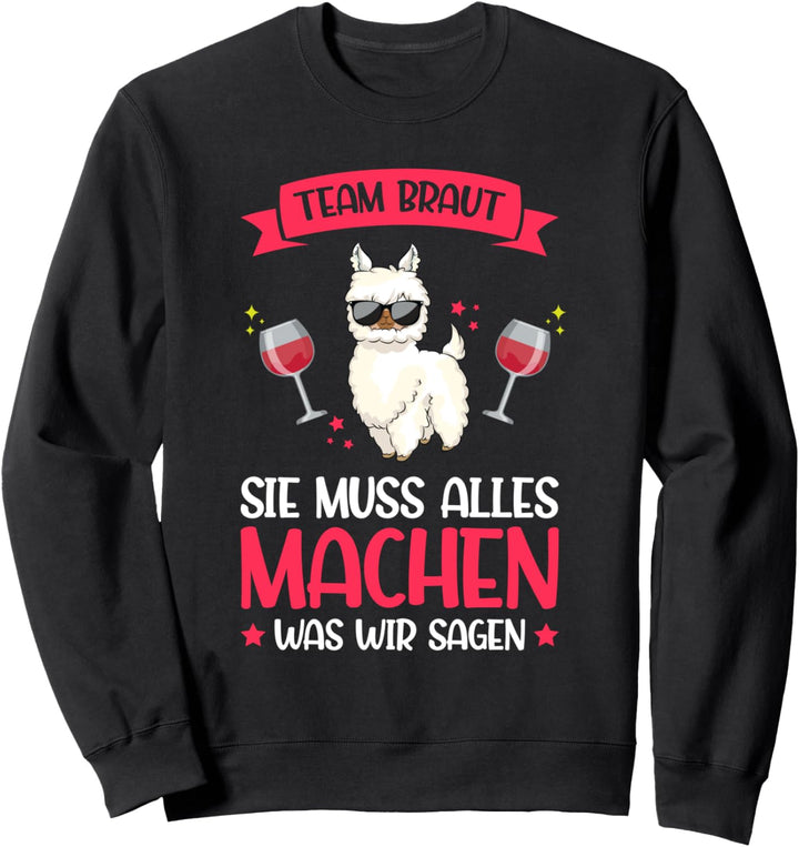 Braut Einhorn Junggesellenabschied Einhorn Sweatshirt