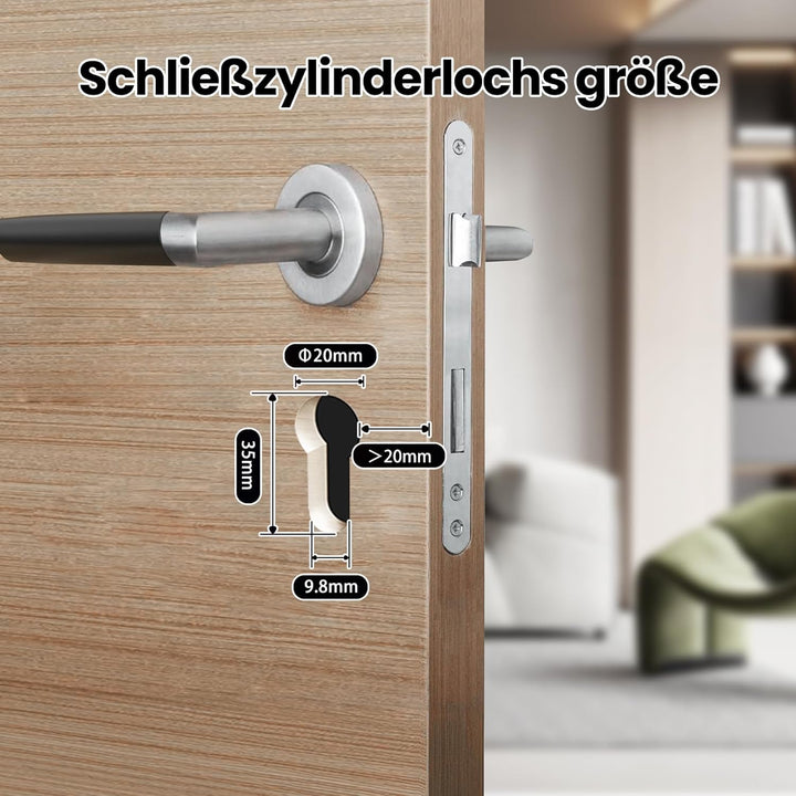 AVATTO Smart Türschloss mit Fingerabdruck und Passwort für 90-120mm Tür, Schliesszilinder Länge ist