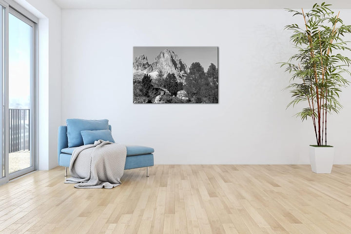 deyoli die atemberaubenden Dolomiten Italiens Format: 80x60 als Leinwand, Effekt: Schwarz&Weiss, Mot