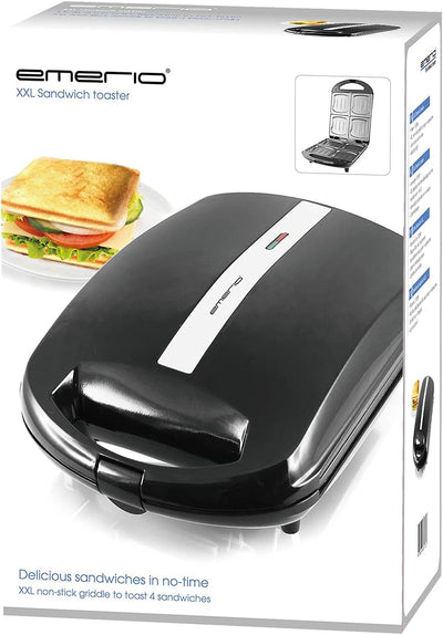 Emerio XXL Sandwich Toaster TEST GUT für alle Toastgrössen geeignet 4x grosse Muschelform für die ga