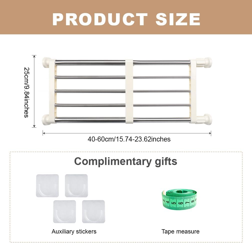 Hershii Erweiterbar Regalteiler Teleskop Garderobensystem Regal Wandmontiertes Aufbewahrungsregal fü