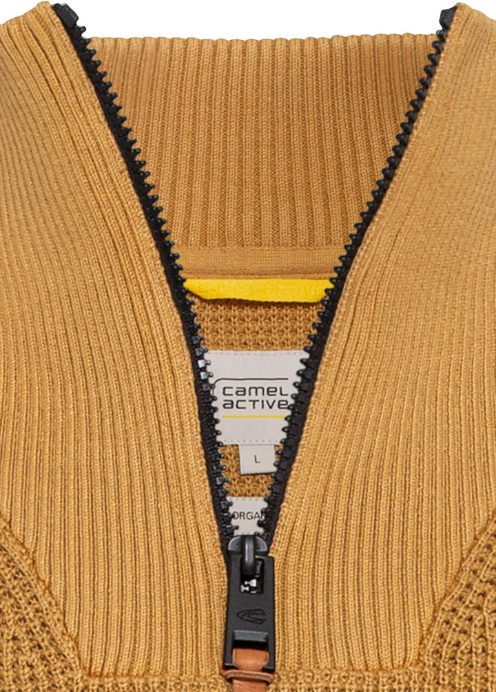camel active Herren Stricktroyer aus Organic Cotton XL Beige, XL Beige