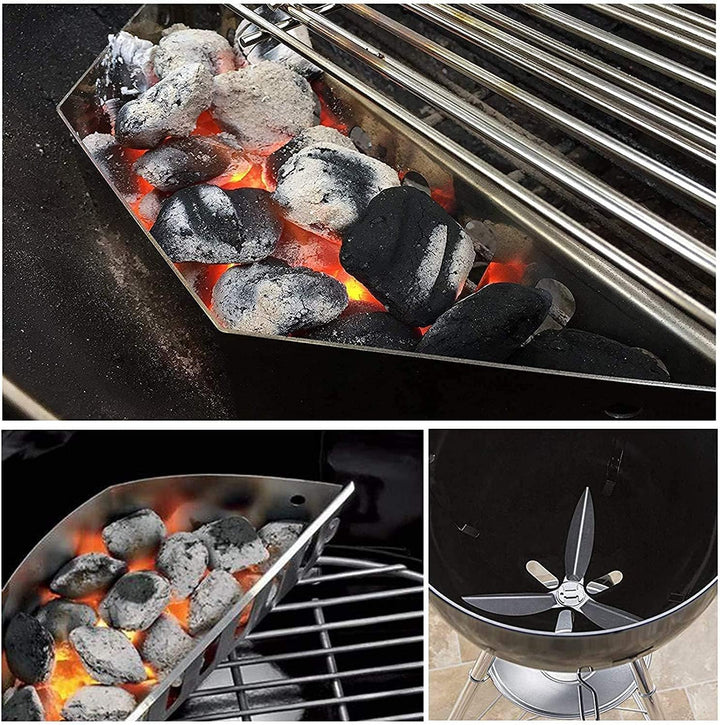 WELL GRILL 7403 & 7444 Char-Basket Holzkohlekörbe Cleaning System Kit for Weber 22-1/2-Inch One-Touc