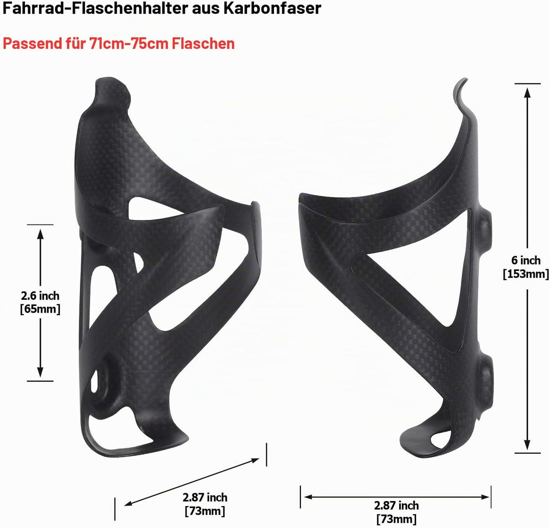 KABON Fahrrad Flaschenhalter,Ultraleichter 3K Carbon Radfahren Wasserflaschenhalter Getränkehalter f