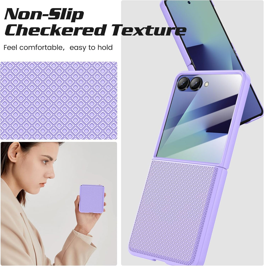 Doeshine für Samsung Galaxy Z Flip 7 Hülle [Not für Flip 7FE] mit Scharnierschutz & Displayschutzfol
