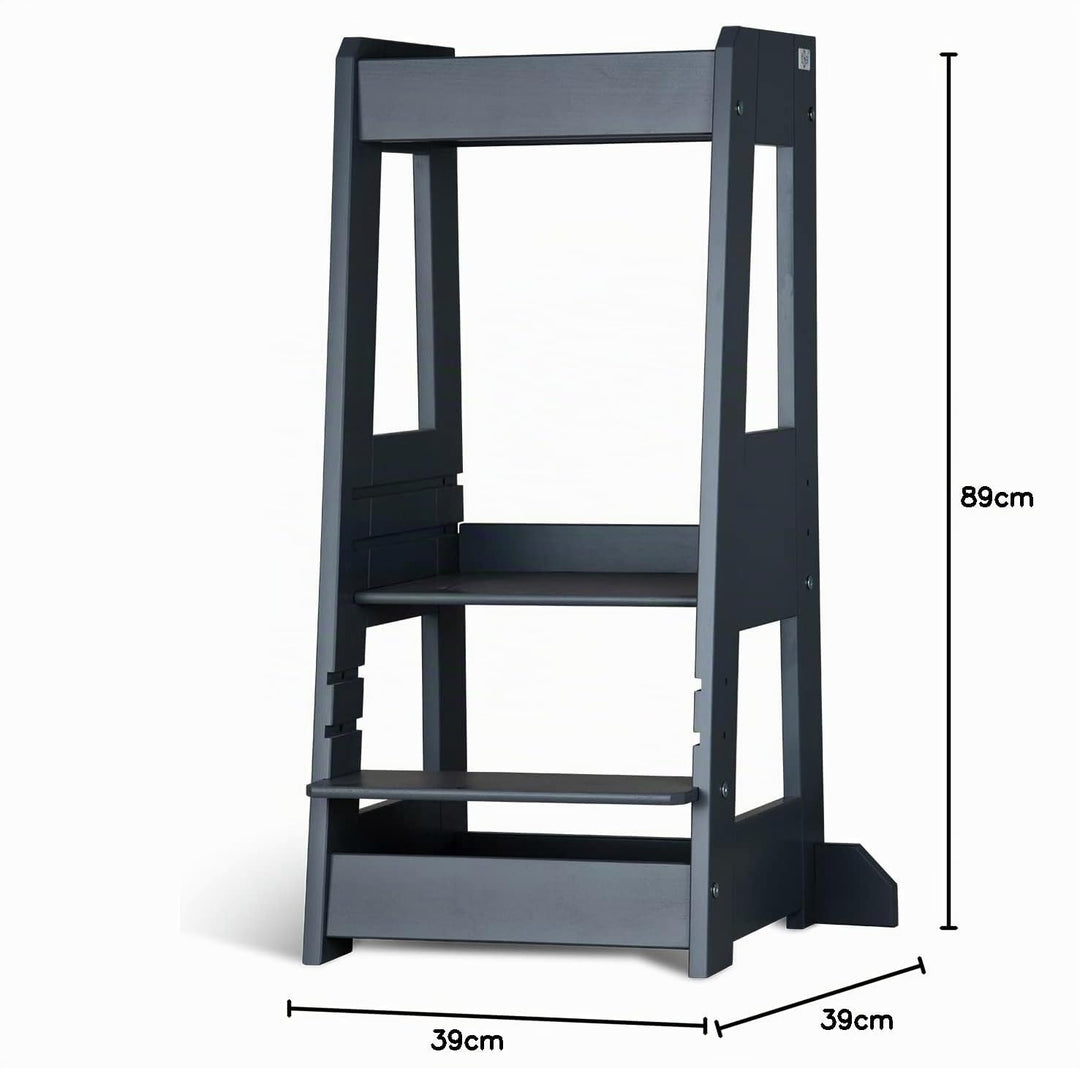 tiSsi Lernturm Learningtower Felix, Entdeckertum Montessori mitwachsend Buche grau
