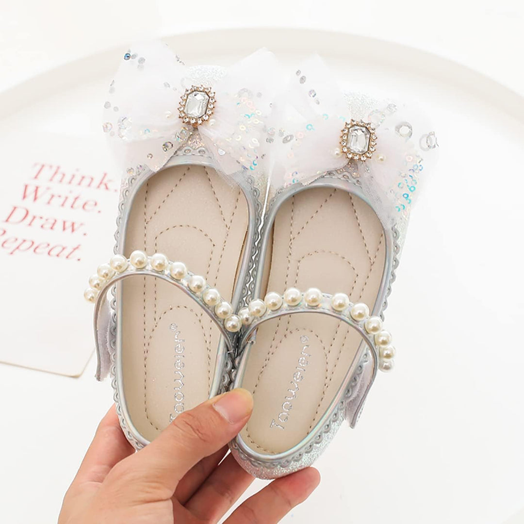 LOBTY Mädchen Prinzessin Schuhe Pailletten Kristall Schuhe Kinder Sandalen Hochzeitsschuhe Ballettsc