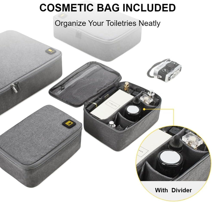 LEVEL8 Koffer Organizer Set 4-teilig Packing Cubes Set Packentaschen für Kleidung Kosmetik Schuhbeut