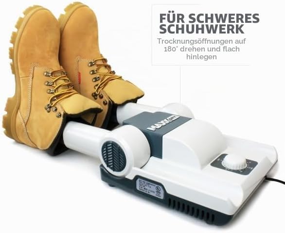 MaxxDry Heavy Duty SP - Stiefel-, Schuh- und Handschuh-Trockner mit verstellbaren Röhren und Timer,