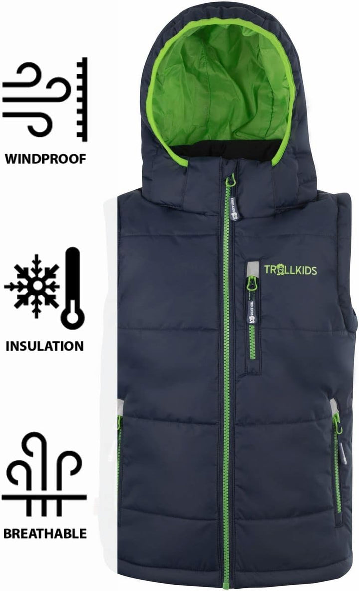 TROLLKIDS Weste Narvik 104 Marine/Apfelgrün, 104 Marine/Apfelgrün