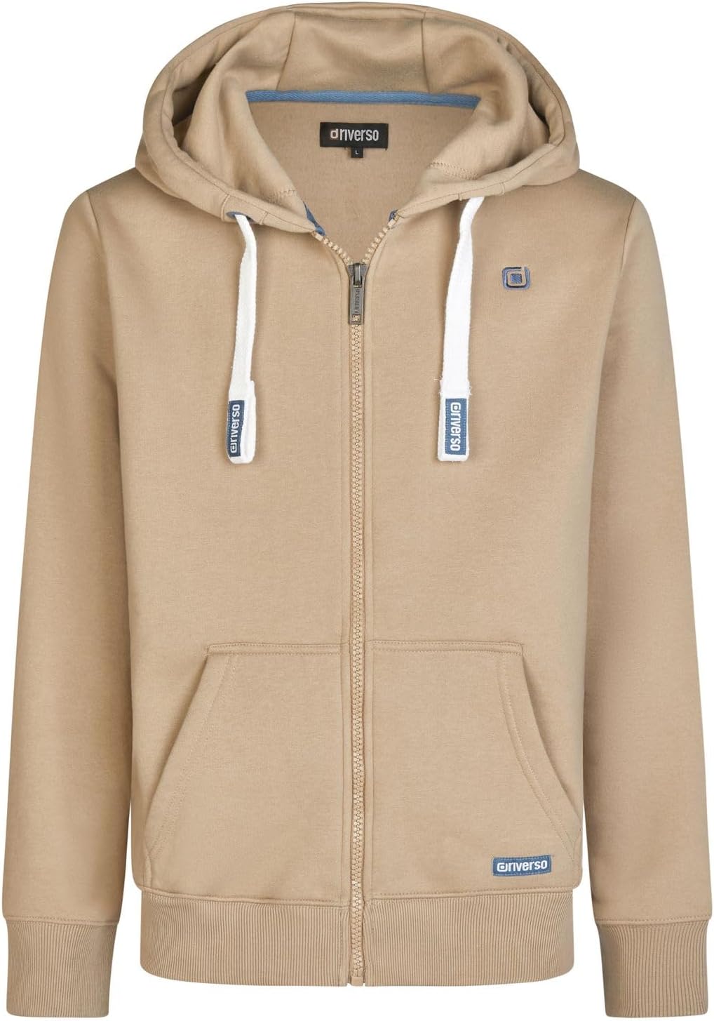 Sweatjacke Herren mit Kapuze Reissverschluss Regular Fit RIVNoah Kapuzenjacke Braun Rot Blau Schwarz