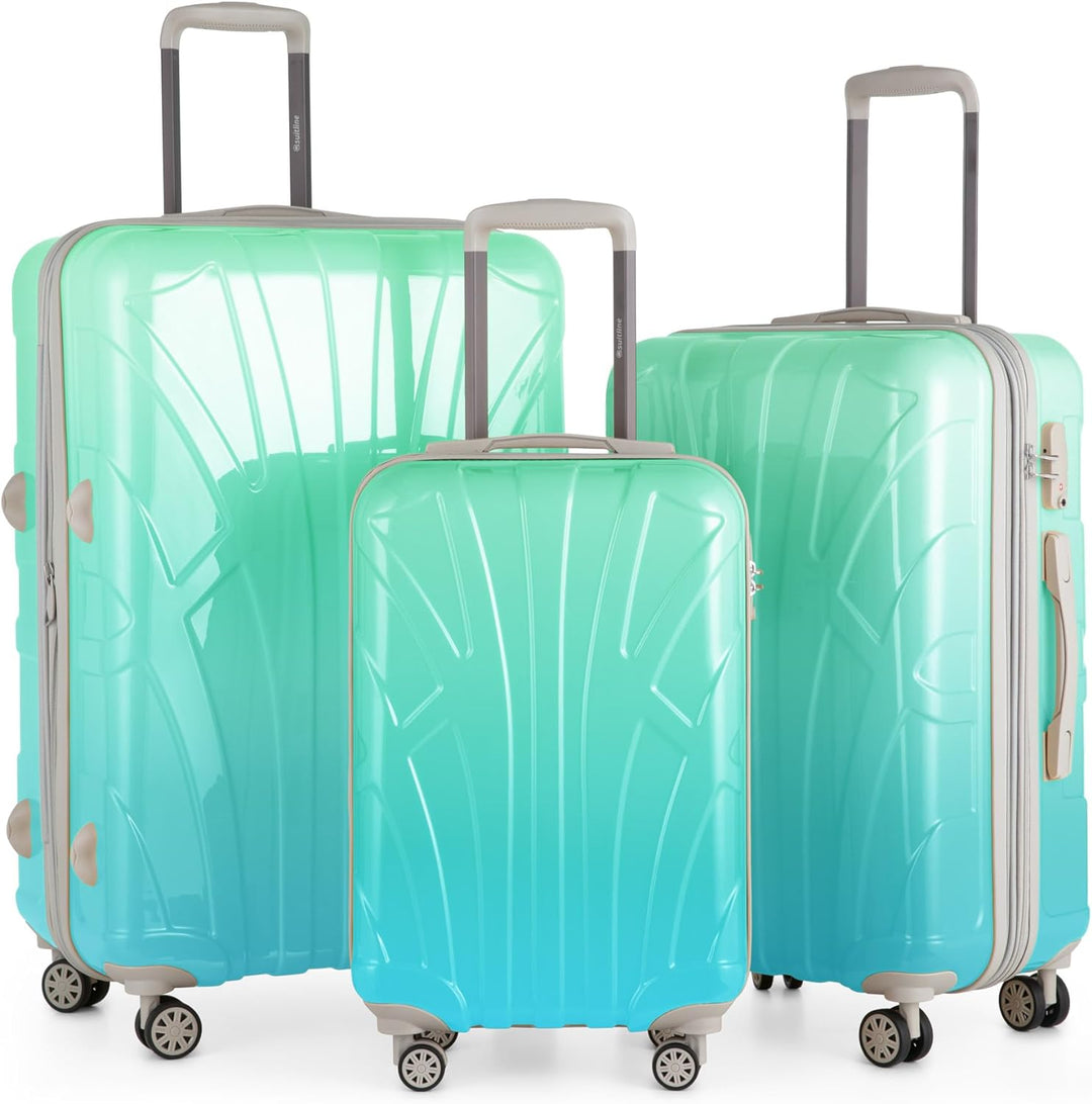 suitline - 3er Koffer-Set Trolley-Set Rollkoffer Hartschalen-Koffer Reisekoffer, TSA, (55 cm, 66 cm,