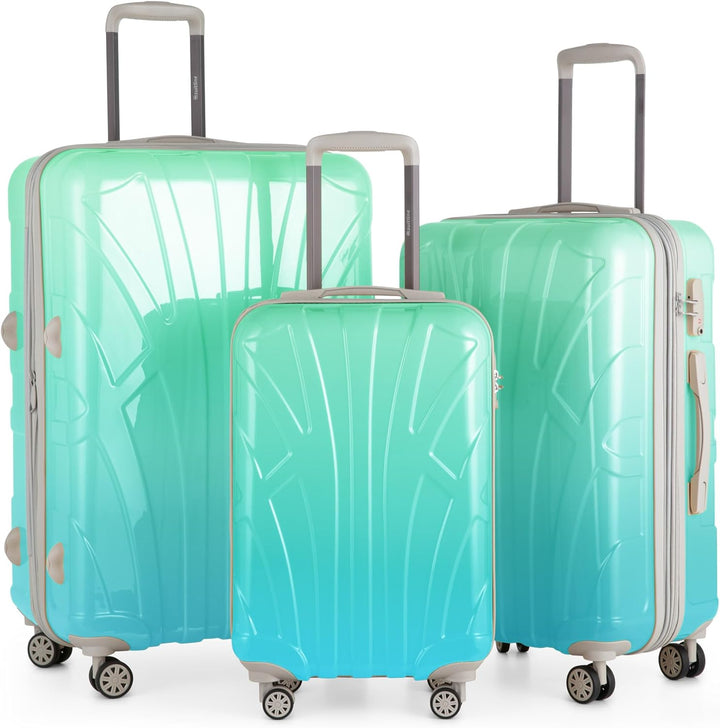 suitline - 3er Koffer-Set Trolley-Set Rollkoffer Hartschalen-Koffer Reisekoffer, TSA, (55 cm, 66 cm,