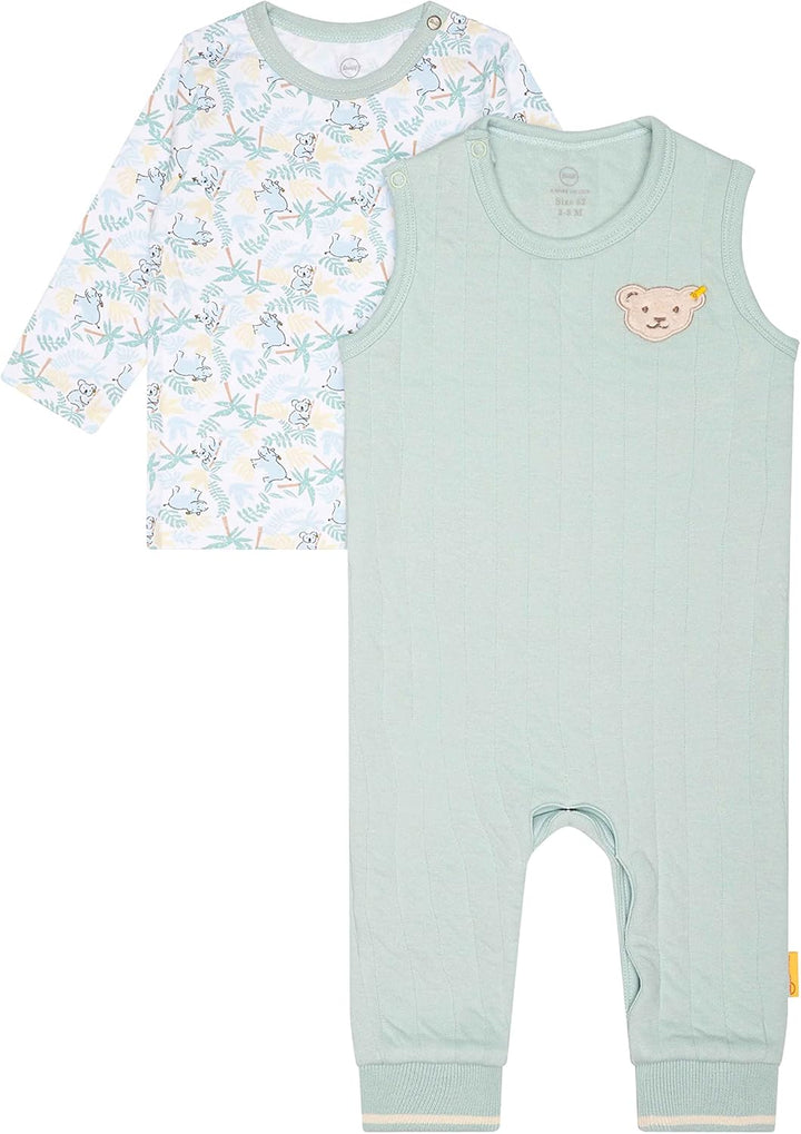 Steiff Baby - Jungen Set Strampler Ohne Fuss + T-shirt Langarm Set Strampler + T-Shirt langarm 62 ET