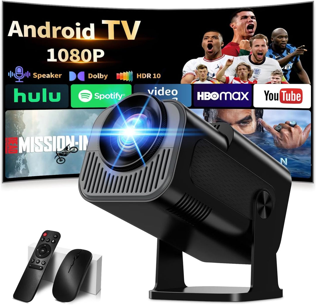Mini Beamer 4K Full HD 1080P [2026 Modell] Projektor Tragbarer mit WiFi 6 und Bluetooth 5.2 & 270° D