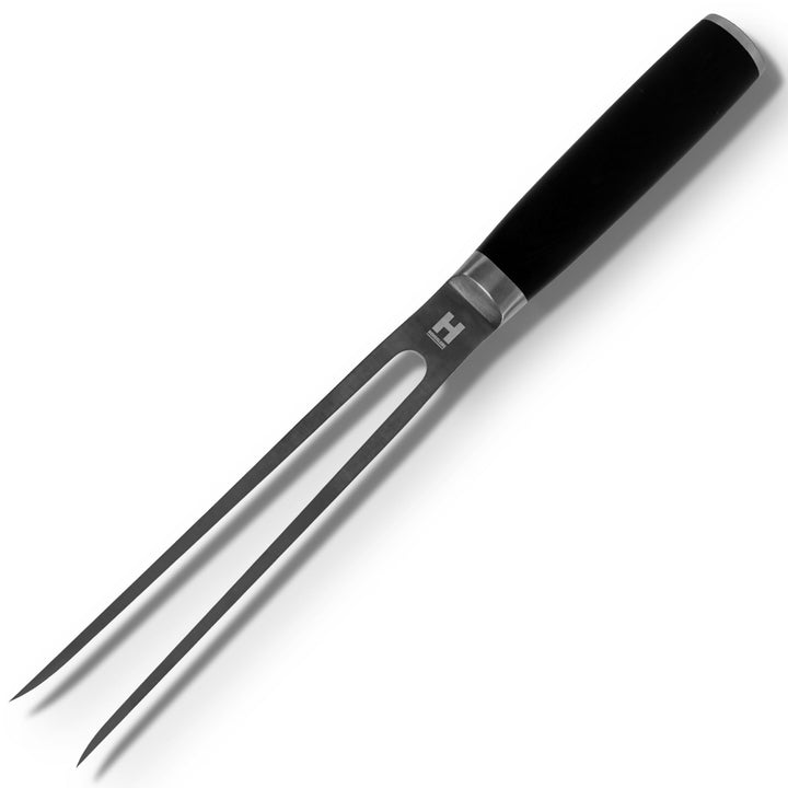 HENSSLERS® Fleischgabel Edelstahl [MIT SCHWARZER TITANBESCHICHTUNG] - Grillgabel - Bratengabel für d