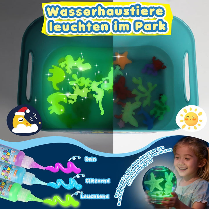 URMYWO Magic Water Gel Toy Kit, DIY 3D Magisches Wassergel-Spielzeug, Aqua Gelz Set mit 20 Farben &