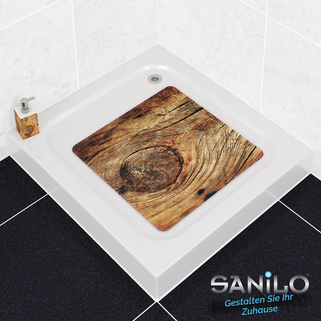 Sanilo Badematte 53 x 53 cm, rutschfeste Duschmatte für Dusche und Badewanne, Antirutschmatte maschi