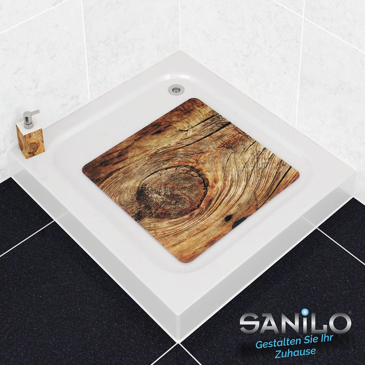Sanilo Badematte 53 x 53 cm, rutschfeste Duschmatte für Dusche und Badewanne, Antirutschmatte maschi