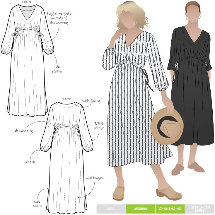 Style Arc Naomi Schnittmuster, gewebtes Kleid, Grössen 04 - 16 Sizes 04-16, Sizes 04-16