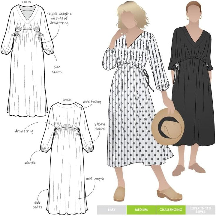 Style Arc Naomi Schnittmuster, gewebtes Kleid, Grössen 04 - 16 Sizes 04-16, Sizes 04-16