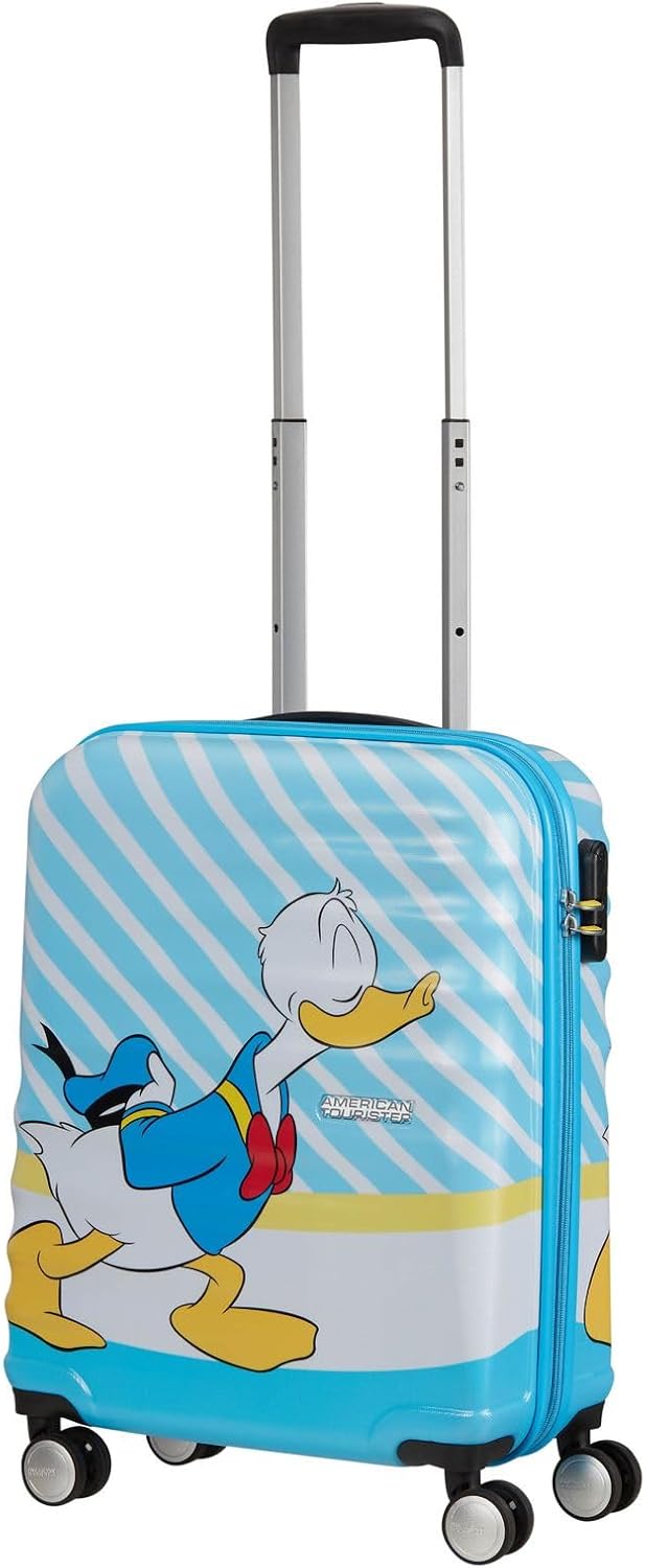 American Tourister Wavebreaker Disney - Spinner S, Kindergepäck, 55 cm, 36 L, Mehrfarbig (Donald Blu