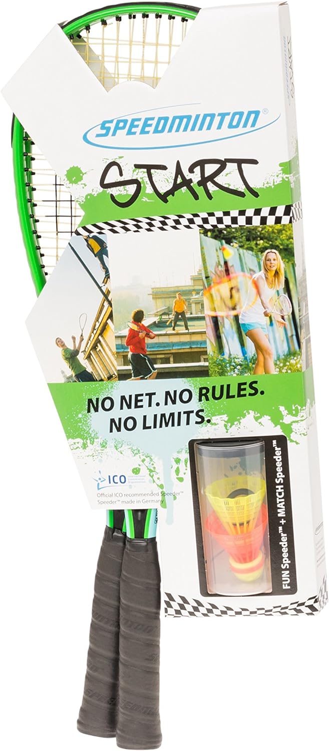 Speedminton 400051 Unisex Start - Original Speed Badminton/Crossminton Starter Inklusive 2 Speeder,