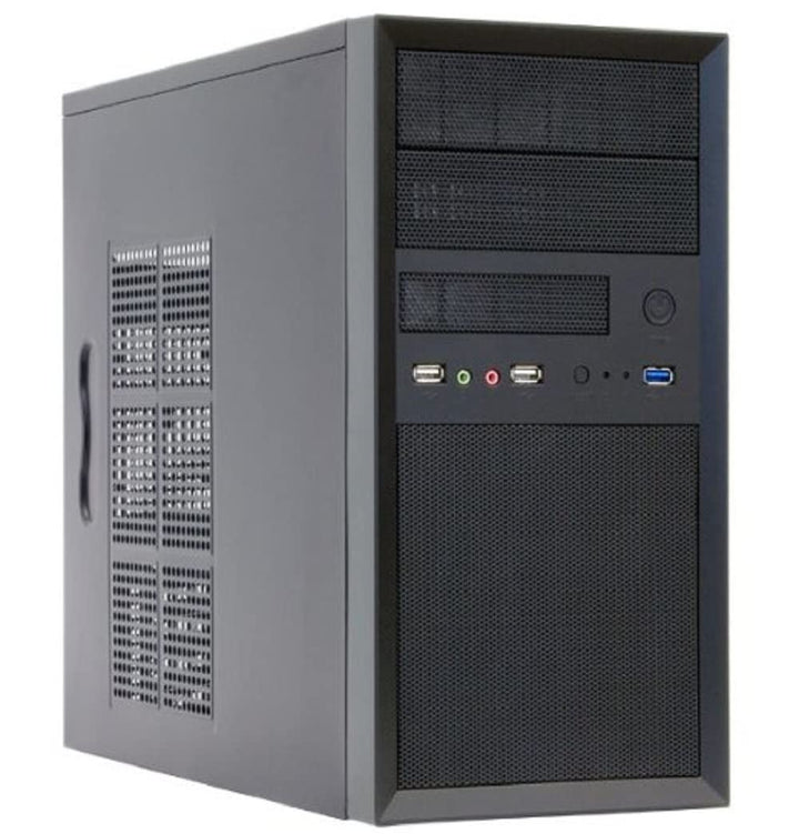 Chieftec CT-01B-OP iArena Mini Tower PC-Gehäuse (microATX), Schwarz