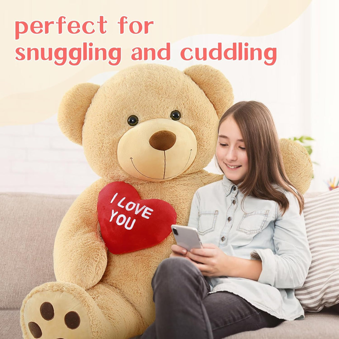 MorisMos teddybär Valentinstag Überraschungsgeschenk, 150cm riesen Teddy mit Herz- Ich Liebe Dich, g