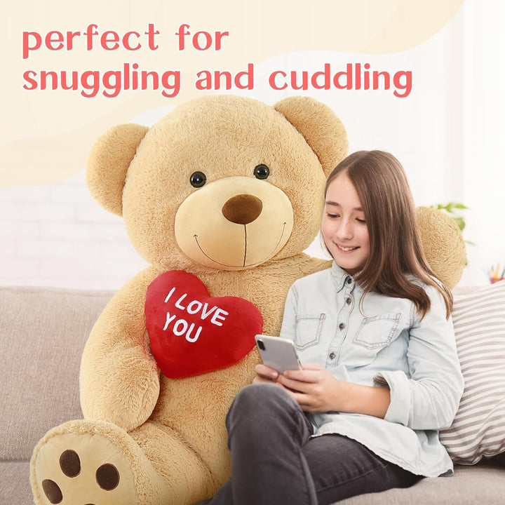 MorisMos teddybär Valentinstag Überraschungsgeschenk, 150cm riesen Teddy mit Herz- Ich Liebe Dich, g