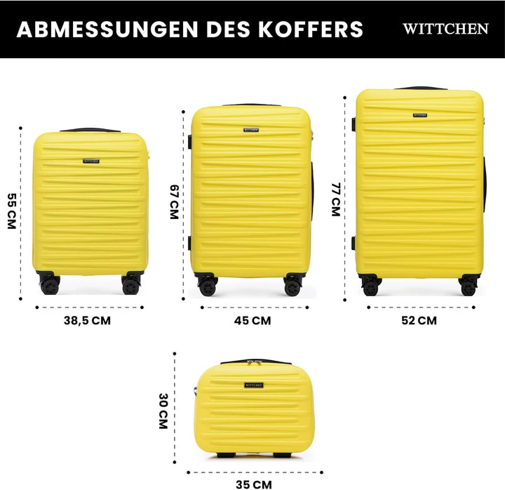 WITTCHEN Skyspeed Line Reisekoffer 4er Koffer-Set Rollkoffer Trolley Handgepäck Gepäck Reisekofferse