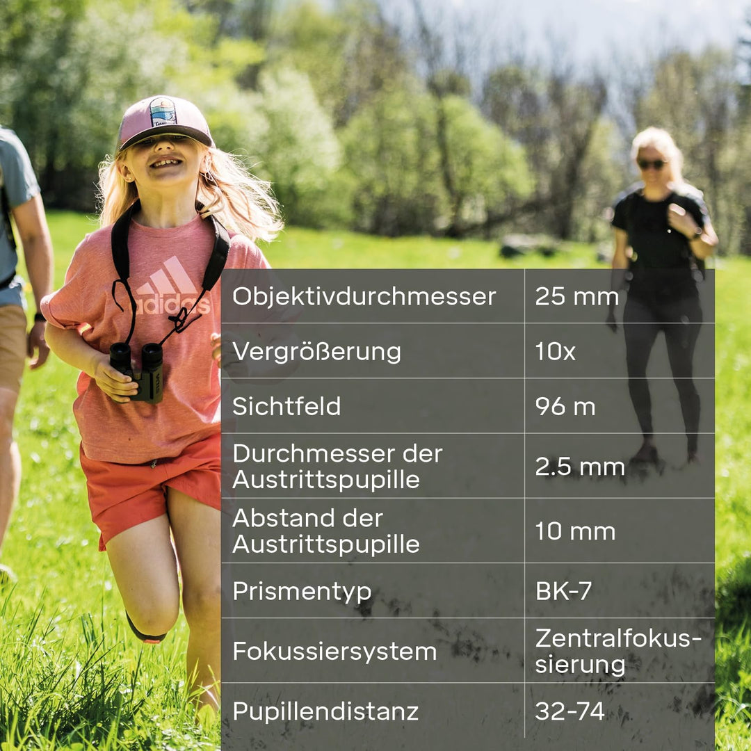 Silva kleines Fernglas Erwachsene & für Kinder - Pocket 10X - 10x25 Wasserfest - BK7 - Faltbares Fer