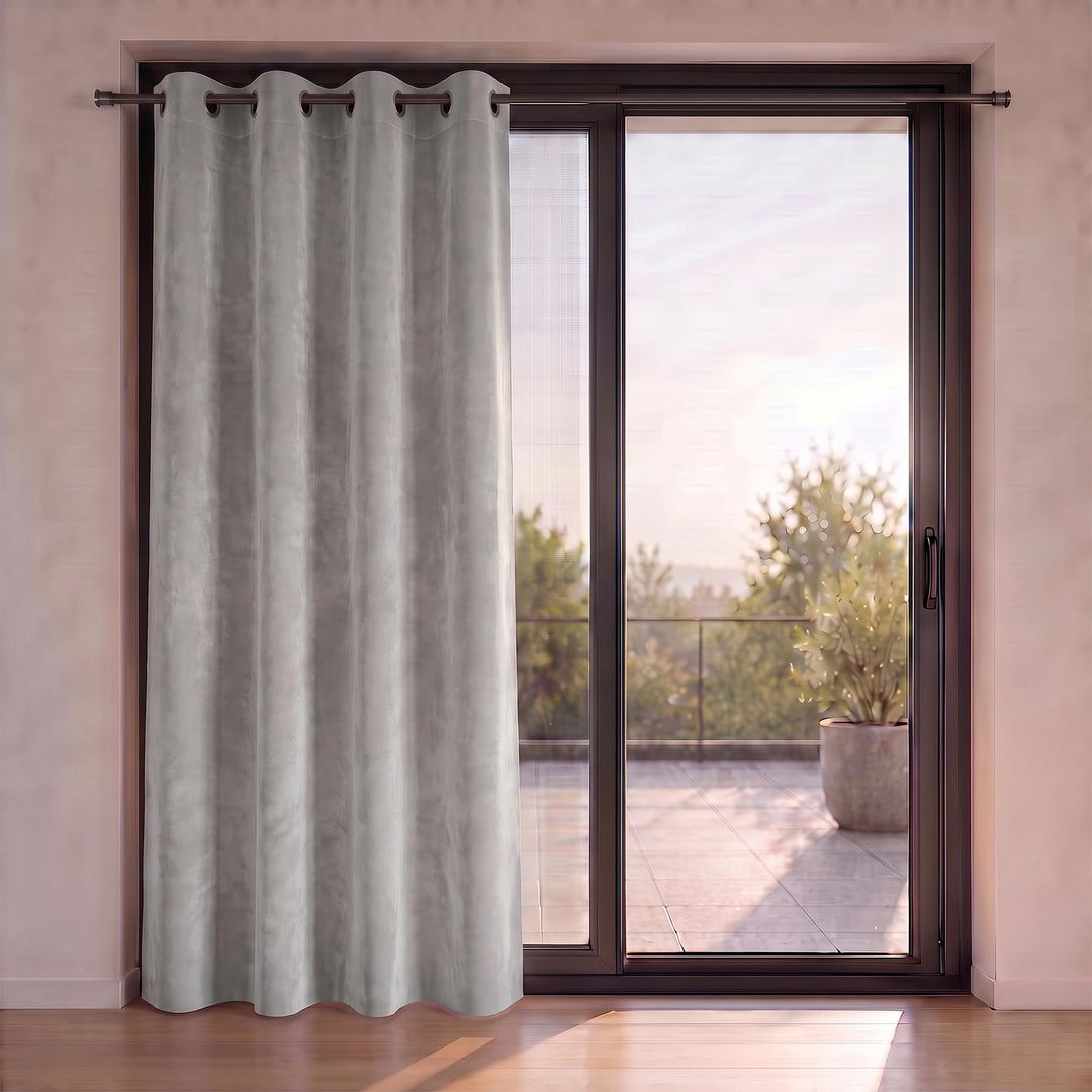 Happy Home Blickdichter Vorhang mit Ösen 140x235 cm – Verdunkelungsvorhang aus Polyester für Wohnzim