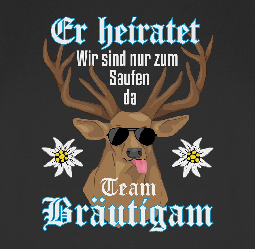 Pullover Herren Frauen Hoodie Kontrast zweifarbig - JGA Junggesellenabschied Männer - Team Bräutigam
