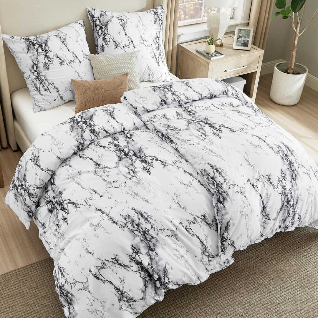 BEDSURE Bettwäsche 135x200 4teilig Bettbezug - Bettwäsche-Sets 135 x 200 cm 2er Set mit 2 Kissenbezü
