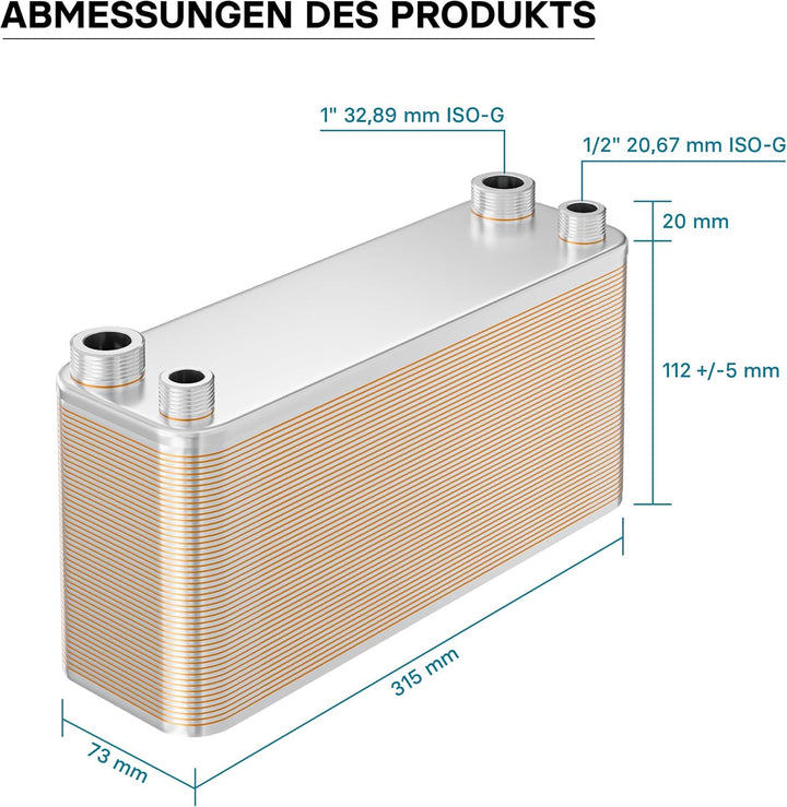 Hrale Edelstahl Wärmetauscher 50 Platten max 210 kW Plattenwärmetauscher Wärmetauscher
