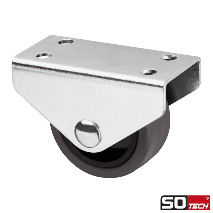 Sotech 20er Set Kastenrolle PASSAU (Ø 40 mm, für Unterbaumontage, dunkelgrau) Transportbockrolle, le