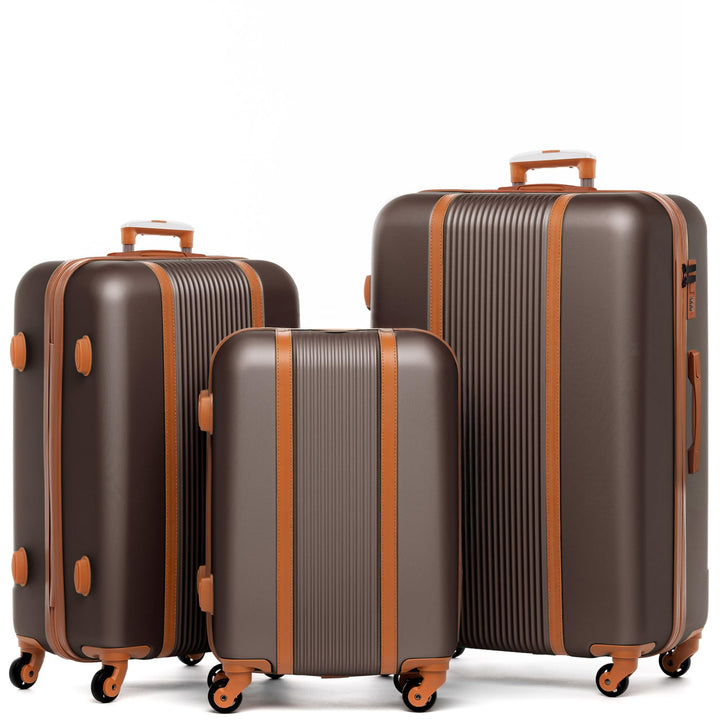 FERGÉ Kofferset Hartschale 3-teilig Milano Trolley-Set - Handgepäck 55 cm, L und XL 3er Set Hartscha
