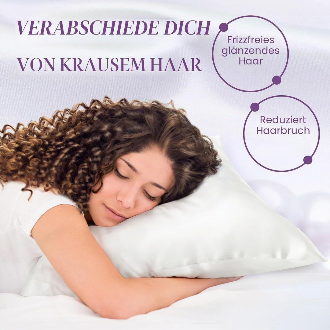 OLESILK Seide Kissenbezug Kissenhülle Haar- und Hautpflege mit Reissverschluss 16 Momme 1 Stück Elfe