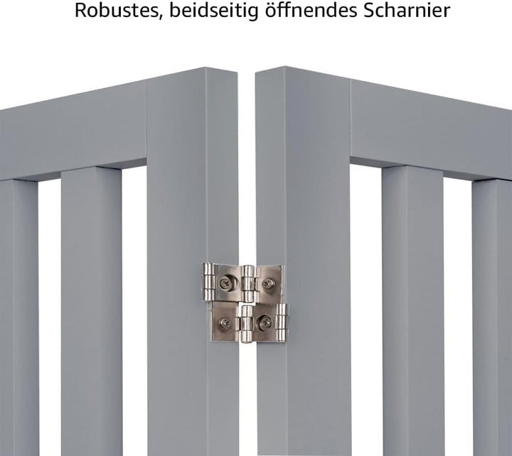 unipaws 91 cm hohes freistehendes Absperrgitter für Hunde und Katzen aus Holz, faltbar und erweiterb