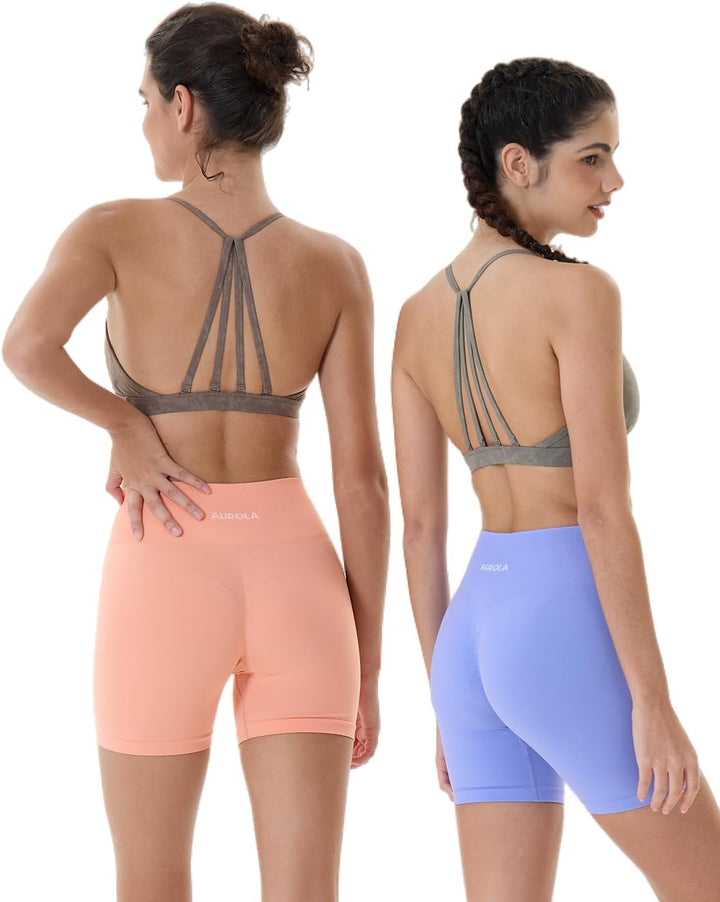 AUROLA Intensify Workout Shorts for Women Seamless Scrunch Short Gym Yoga Running Sport Active Exerc