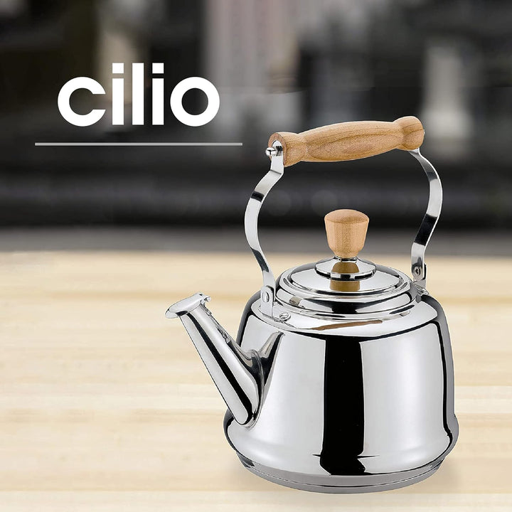 Cilio KP0000430820 Tradition Wasserkessel, 18/8 Edelstahl