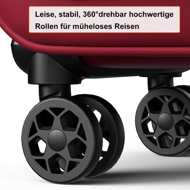 Verage Toledo III | grosser Weichschalen Koffer 82cm Burgundy mit 4 Doppelrollen & TSA-Schloss | mit