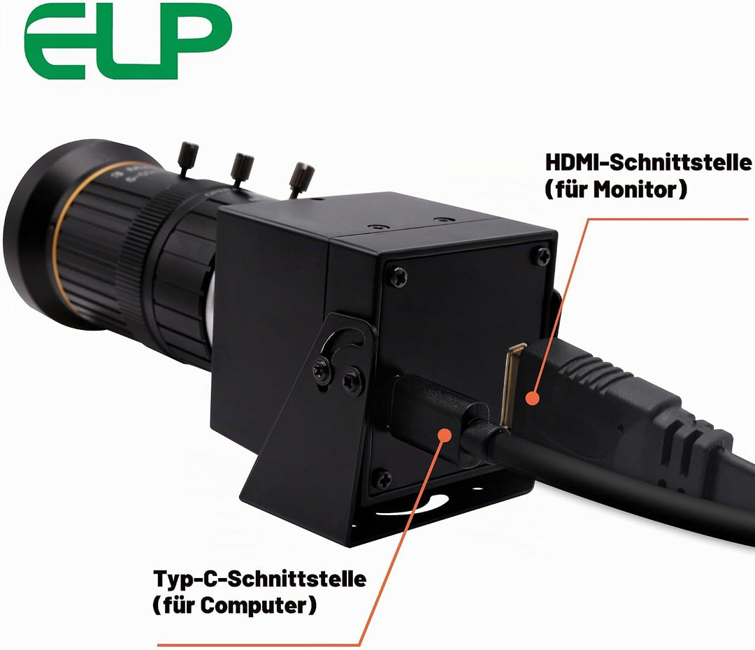 G 4K USB HDMI Kamera Mit Manuellem Zoom - Variabler Fokus PC-Webcam, Mini Lightburn-Kamera für Compu
