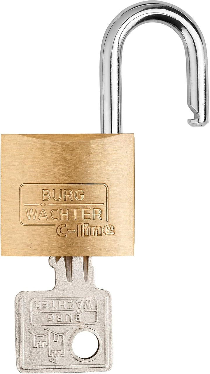 Burg Wächter Vorhängeschloss, 4er-Set, 5 mm Bügelstärke, 4 Schlüssel, Quadro 222 30 SB, QUADRO 222 3